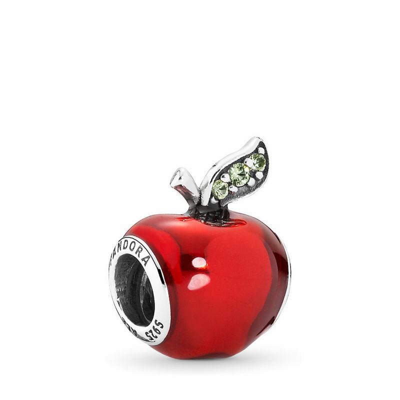 Pandora Disneyr Snow White's Red Apple Charm - Sterling Silver/Enamel/Green/Cubic Zirconia - Canada